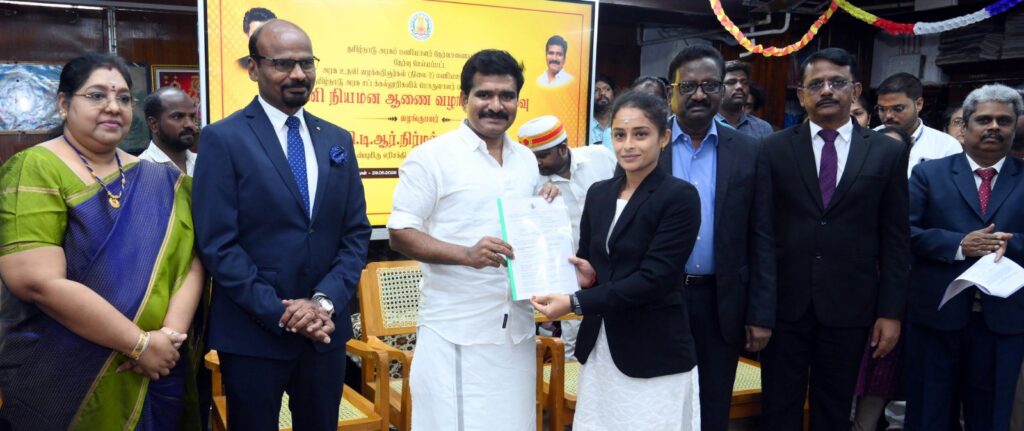 CTR Nirmal Kumar presents appointment orders to newly appointed government assistant advocates and law college bursars