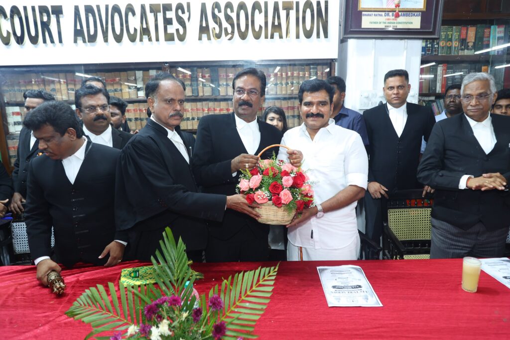 CTR Nirmal Kumar inaugurates and addresses the Lecture Series organised by the Madras High Court Lawyers Association at MHAA Hall