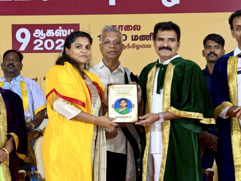 மங்கையர்க்கரசி கல்வியியல் கல்லூரி 17வது பட்டமளிப்பு விழாவில் பட்டங்களை வழங்கிய CTR நிர்மல் குமார்