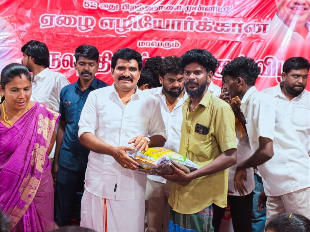 CTR Nirmal Kumar provides welfare assistance to the public at Nagamalai Pudukottai in Madurai