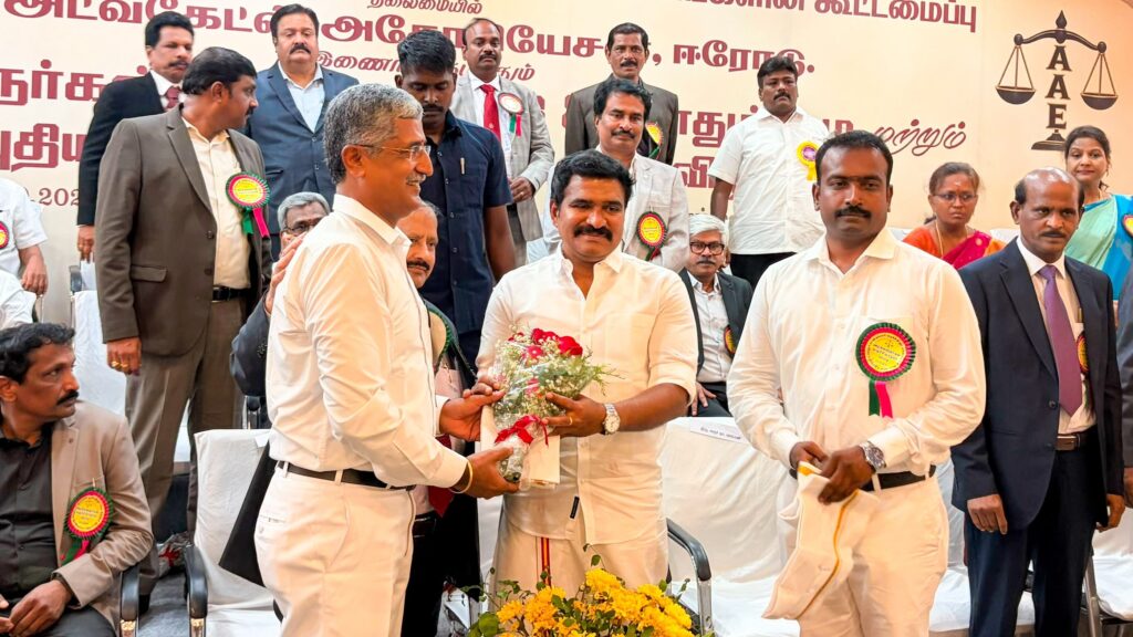 CTR Nirmal Kumar ஈரோட்டில் நடைபெற்ற வழக்கறிஞர்கள் எழுச்சி மாநாட்டில்